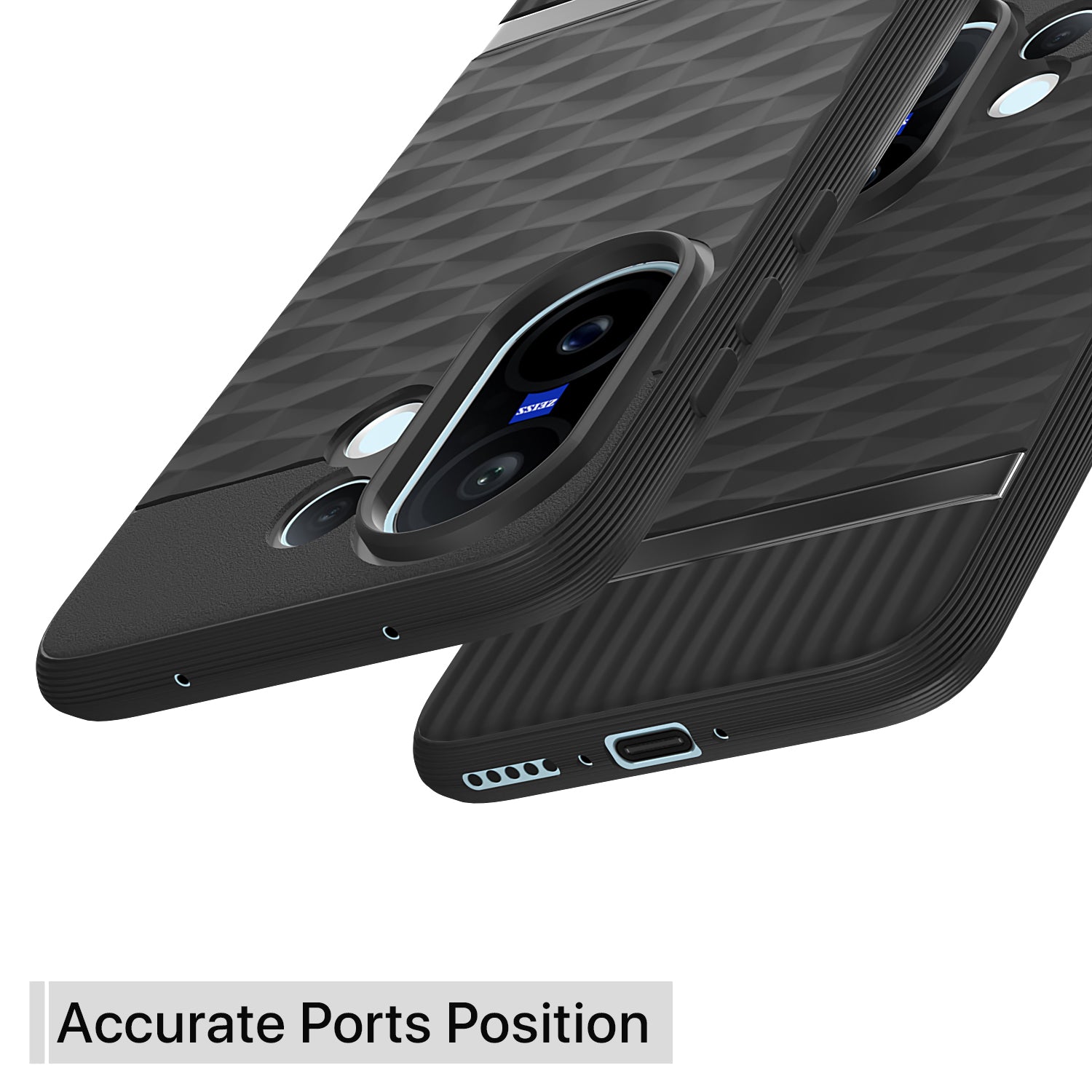 Pikkme Vivo X200 Fe 5G Shockproof Soft Flexible Gencase Back cover (Black)