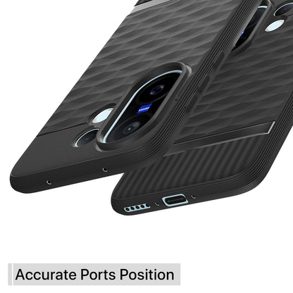 Pikkme Vivo X200 Fe 5G Shockproof Soft Flexible Gencase Back cover (Black)