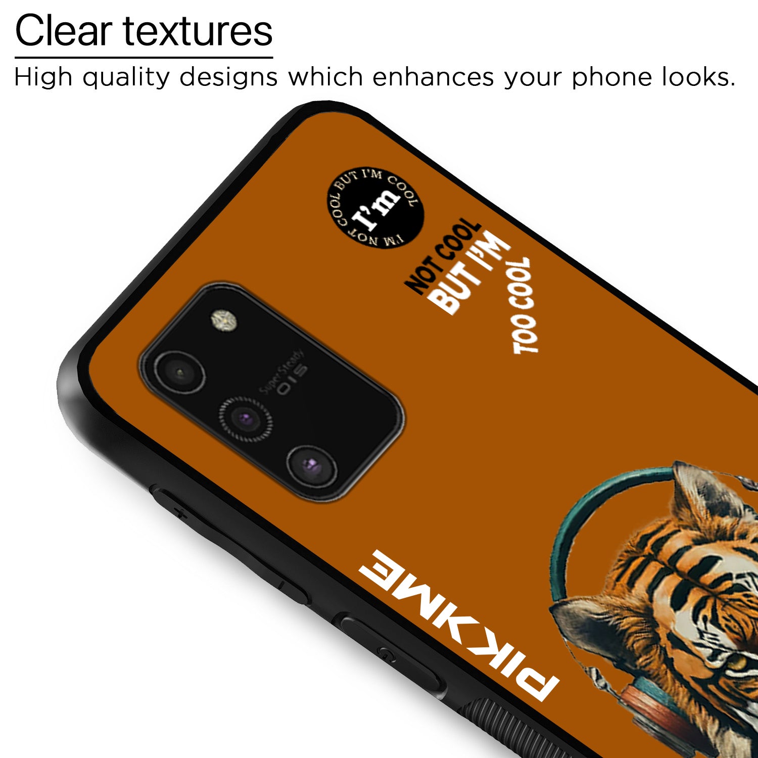 Pikkme Brown Tiger Swag  Samsung Galaxy S10 Lite Nim2 Back Cover (Design 09)