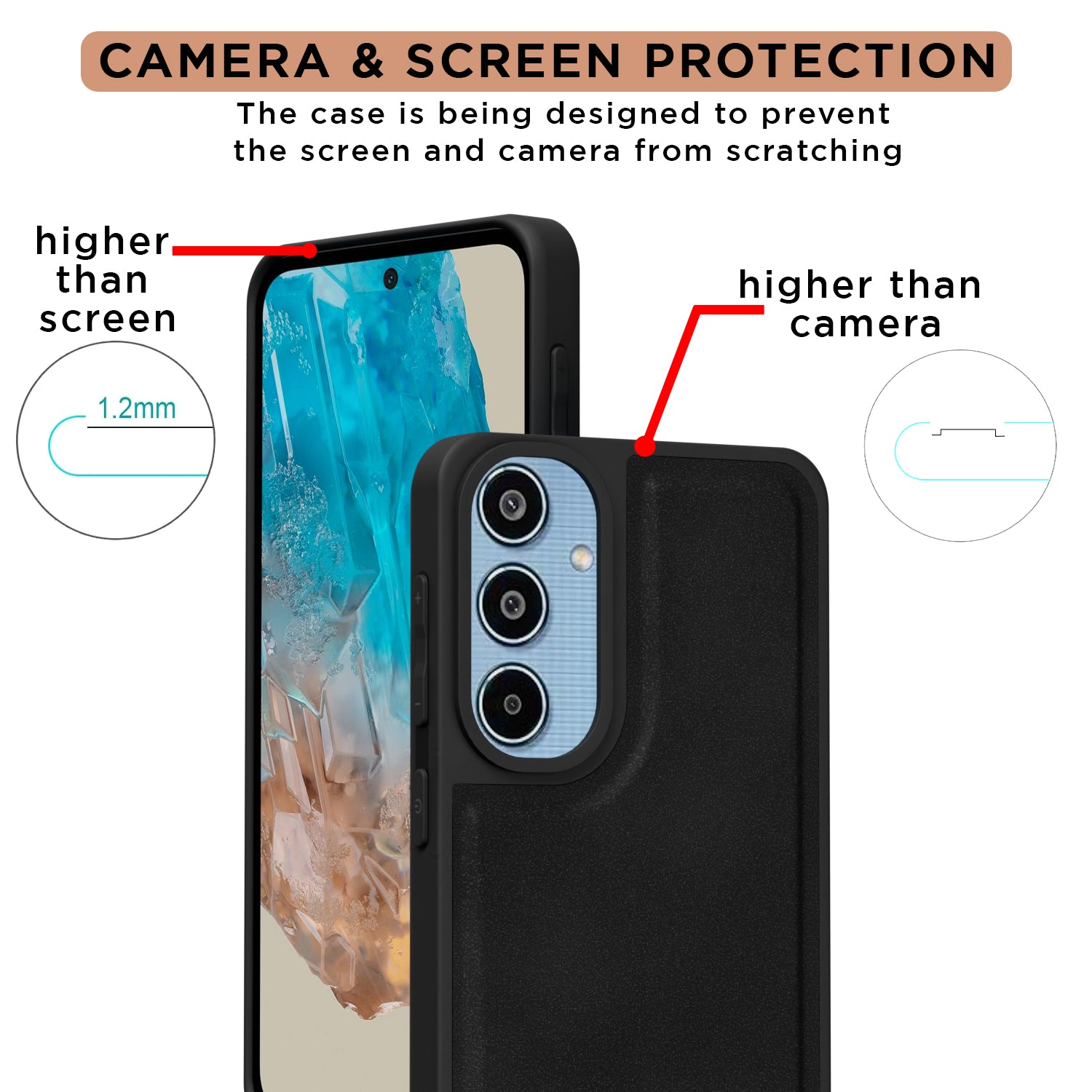 Pikkme Samsung Galaxy M35 5G Premium Leatherback Case (Black)