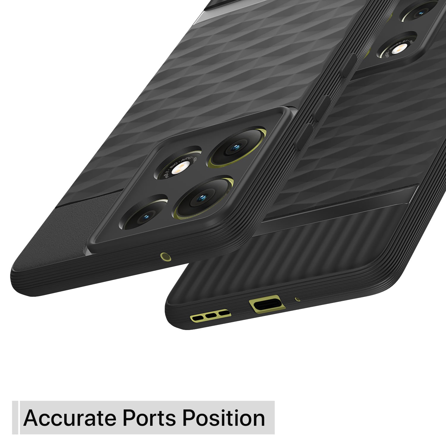 Pikkme Motorola Moto G86 Power 5G Shockproof Soft Flexible Gencase Back cover (Black)