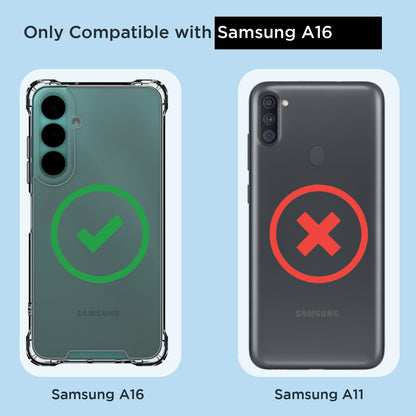 Pikkme Samsung Galaxy A16 5G  PC + TPU Crystal Clear Transparent Back Cover (Transparent)