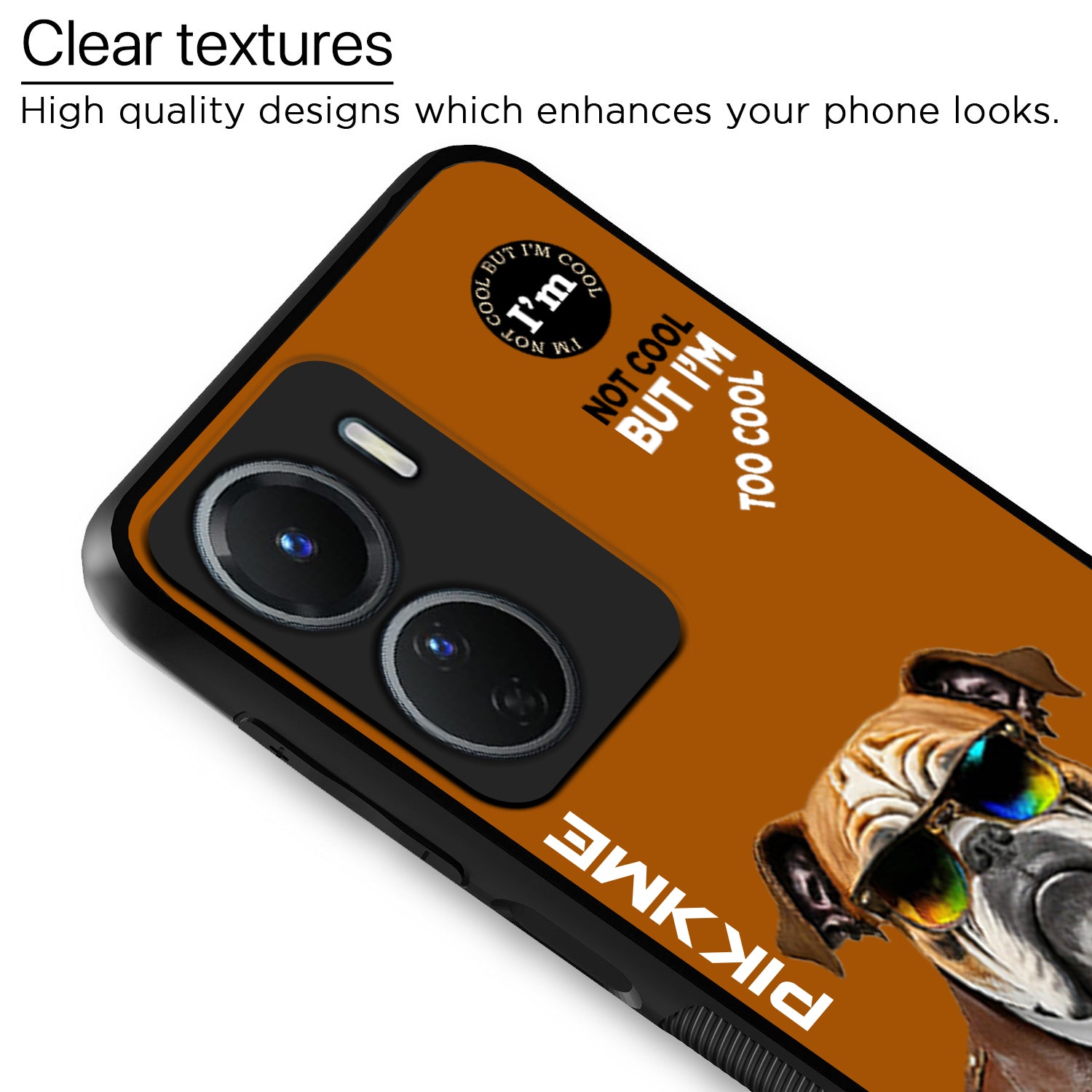 Pikkme Brown Dog Swag  Vivo Y16 Nim2 Back Cover (Design 10)