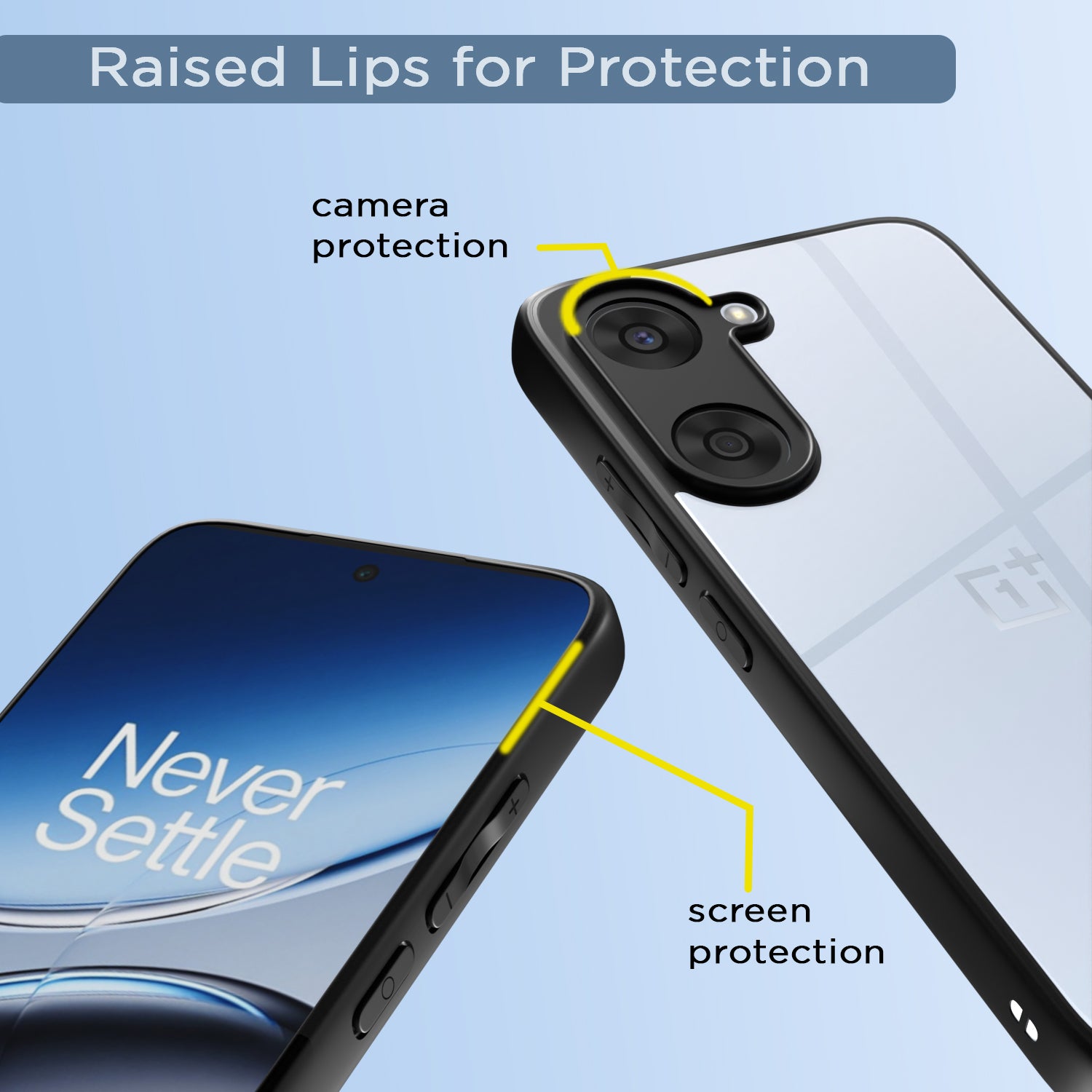 Pikkme OnePlus Nord CE 5 5G Eagle 2 Shockproof Sleek Hybrid Armor Back cover (Black)