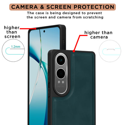 Pikkme OnePlus Nord CE 4 Lite 5G Premium Super Soft-Touch Leatherback Case (Green)
