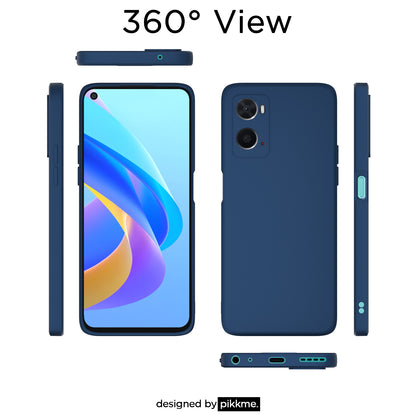 Pikkme Oppo A76 / Oppo A96 / Oppo A36 Liquid Silicone Back Cover | Blue