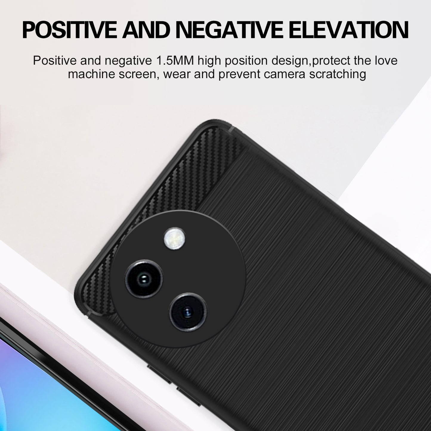 Pikkme Vivo Y200i 5G Hybrid Carbon Fibre Back Cover(Black)