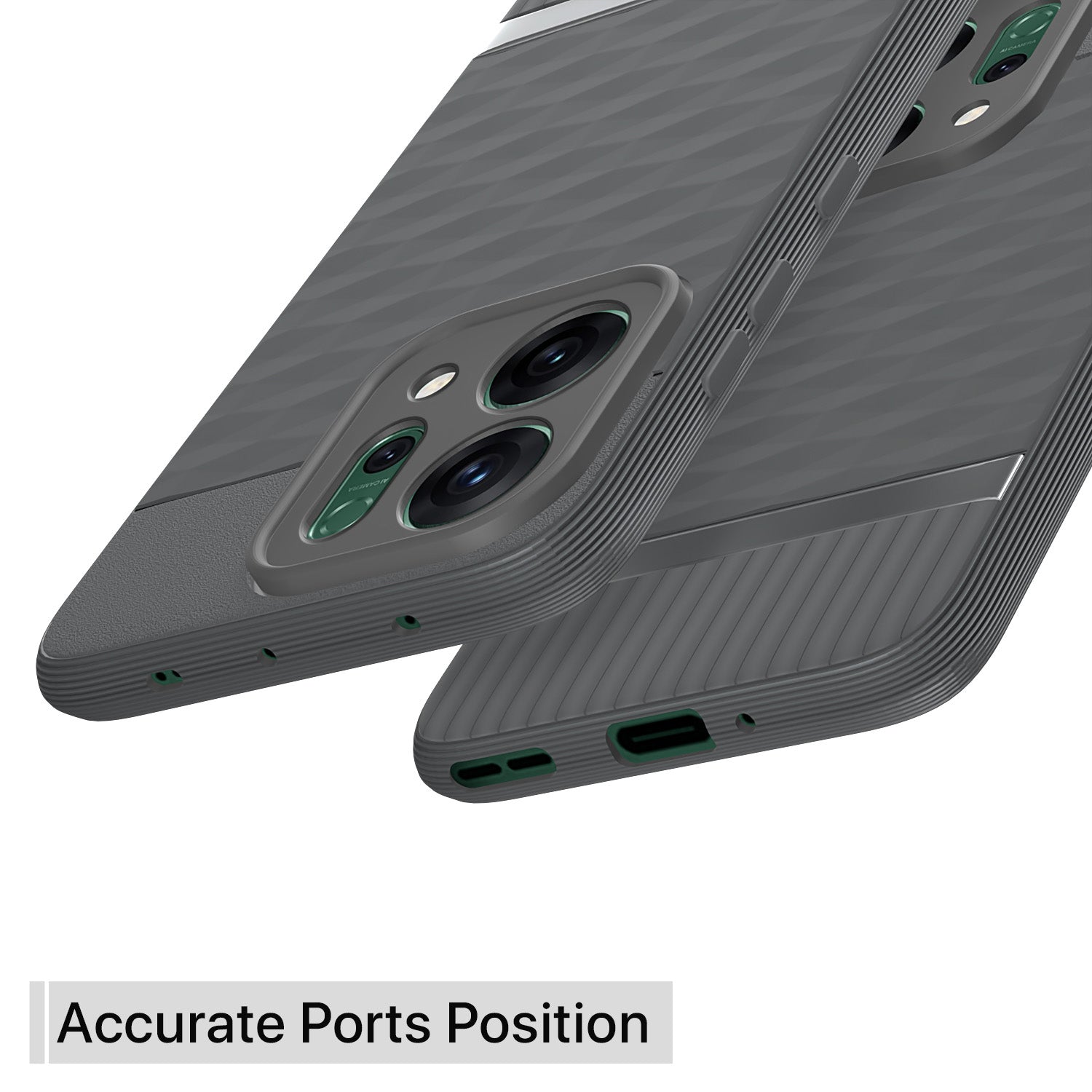 Pikkme Oppo Reno 14 5G Shockproof Soft Flexible Gencase Back cover (Grey)