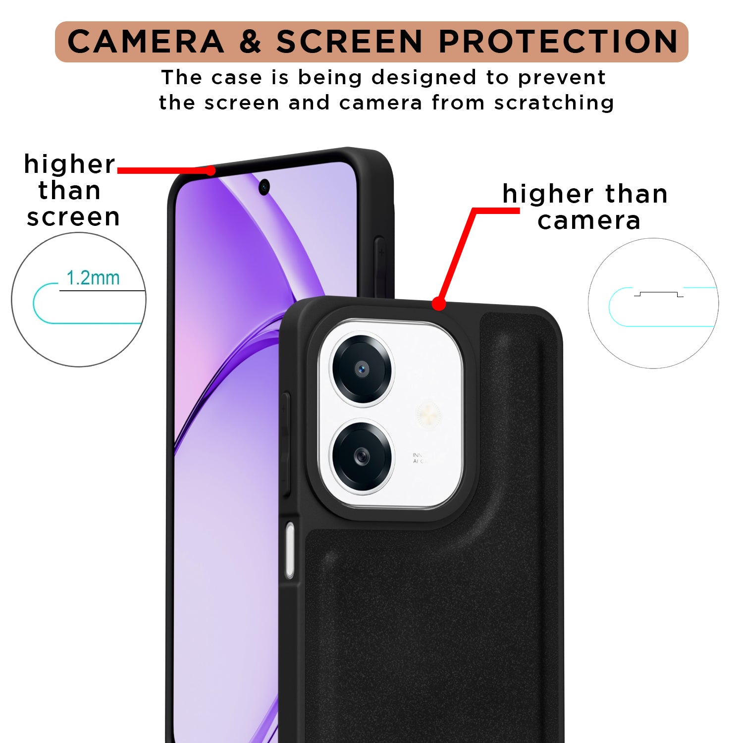 Pikkme Oppo A3x 5G / A3x 4G / A3 5G Premium Super Soft-Touch Leatherback Case (Black)