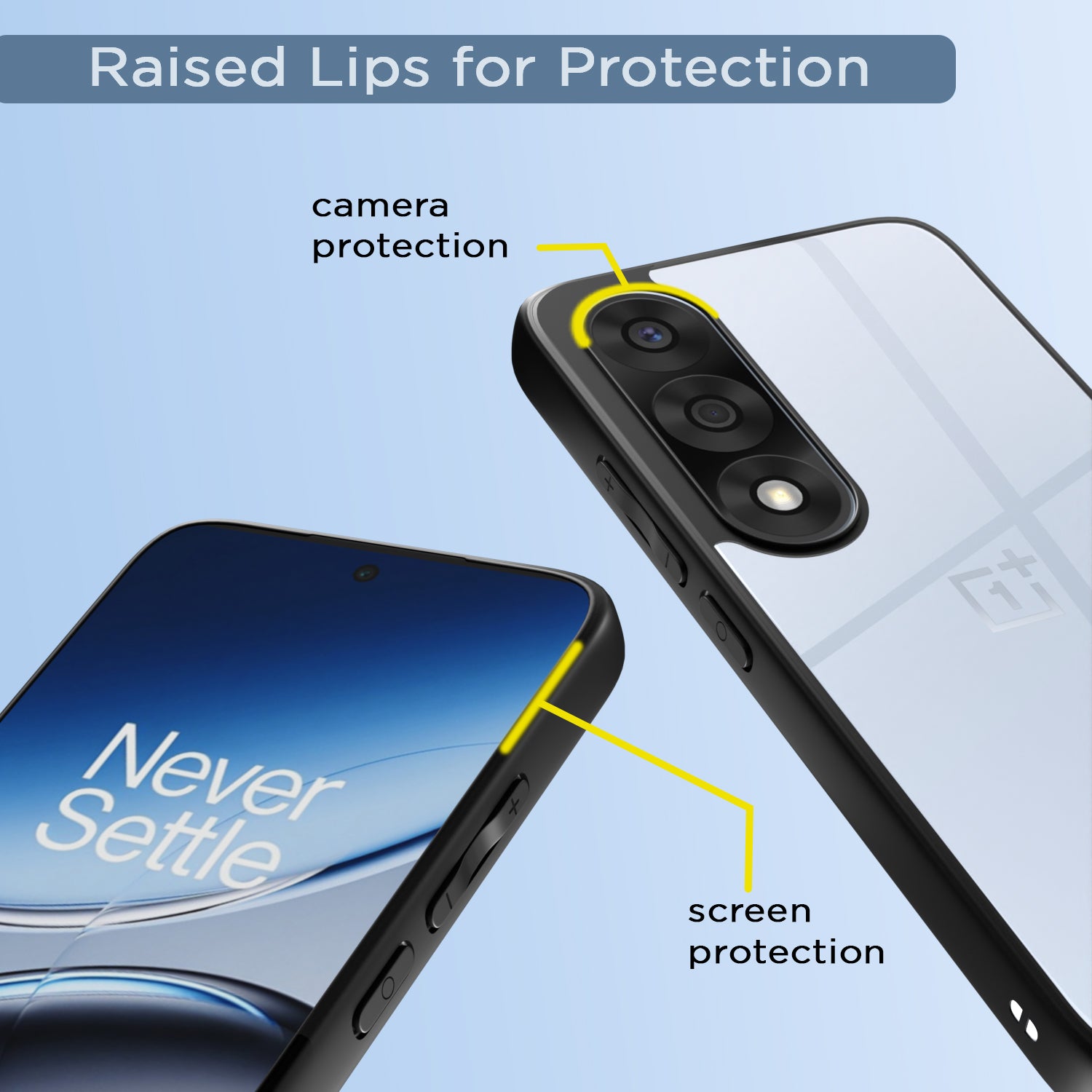 Pikkme OnePlus Nord 5 5G Eagle 2 Shockproof Sleek Hybrid Armor Back cover (Black)