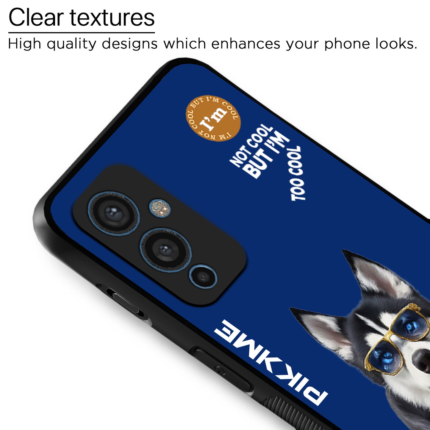 Pikkme Back Cover Pc Tpu + Printed Cool Funky Stylish Blue Dog Swag Raised Edges Camera Protection |Bumper Case For OnePlus 9 (Design 08)