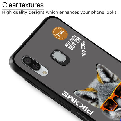 Pikkme Back Cover Pc Tpu + Printed Cool Funky Stylish Grey Wolf Swag Raised Edges Camera Protection |Bumper Case For Samsung Galaxy A30 (Design 01)