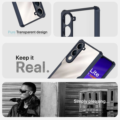 Pikkme Vivo T4 lite 5G / IQOO Z10 lite 5G / Vivo Y04 4G / Vivo Y19 5G Shockproof Eagle Clear Transparent Back Cover (Blue)