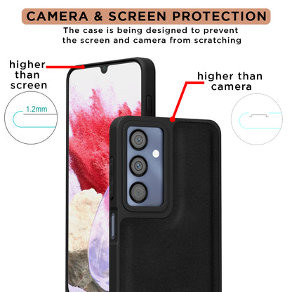 Pikkme Samsung Galaxy M34 5G Premium Leatherback Case (Black)