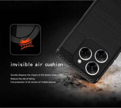 Pikkme Tecno Spark 20 Pro  Hybrid Carbon Fiber Back Cover (Black)