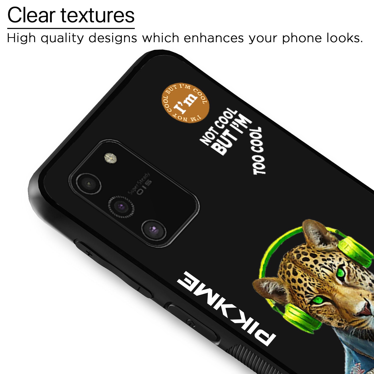 Pikkme Black Leopard Swag  Samsung Galaxy S10 Lite Nim2 Back Cover (Design 03)