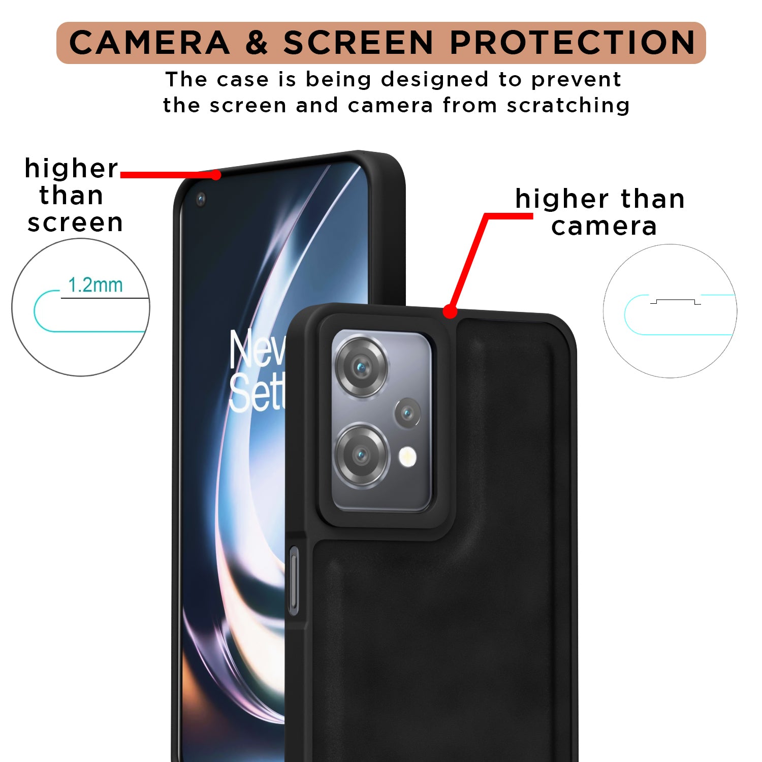 Pikkme OnePlus Nord CE 2 Lite 5G Premium Super Soft-Touch Leatherback Case (Black)