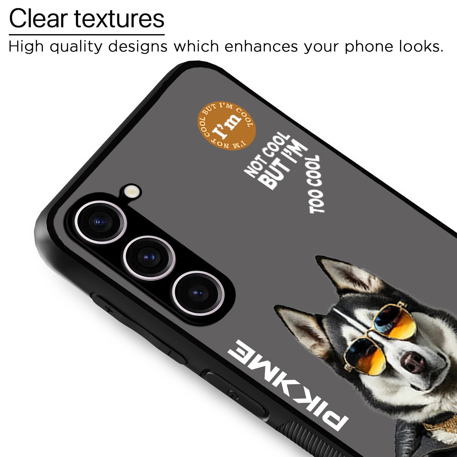 Pikkme Grey Dog Swag  Samsung Galaxy S23 5G NIm2 Back Cover (Design 02)