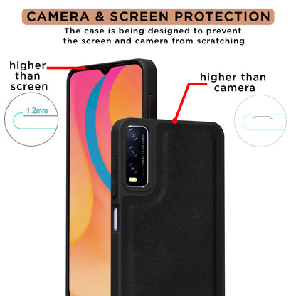 Pikkme Vivo Y12s / Y20 / Y20i / Y20G Premium Leatherback Case (Black)