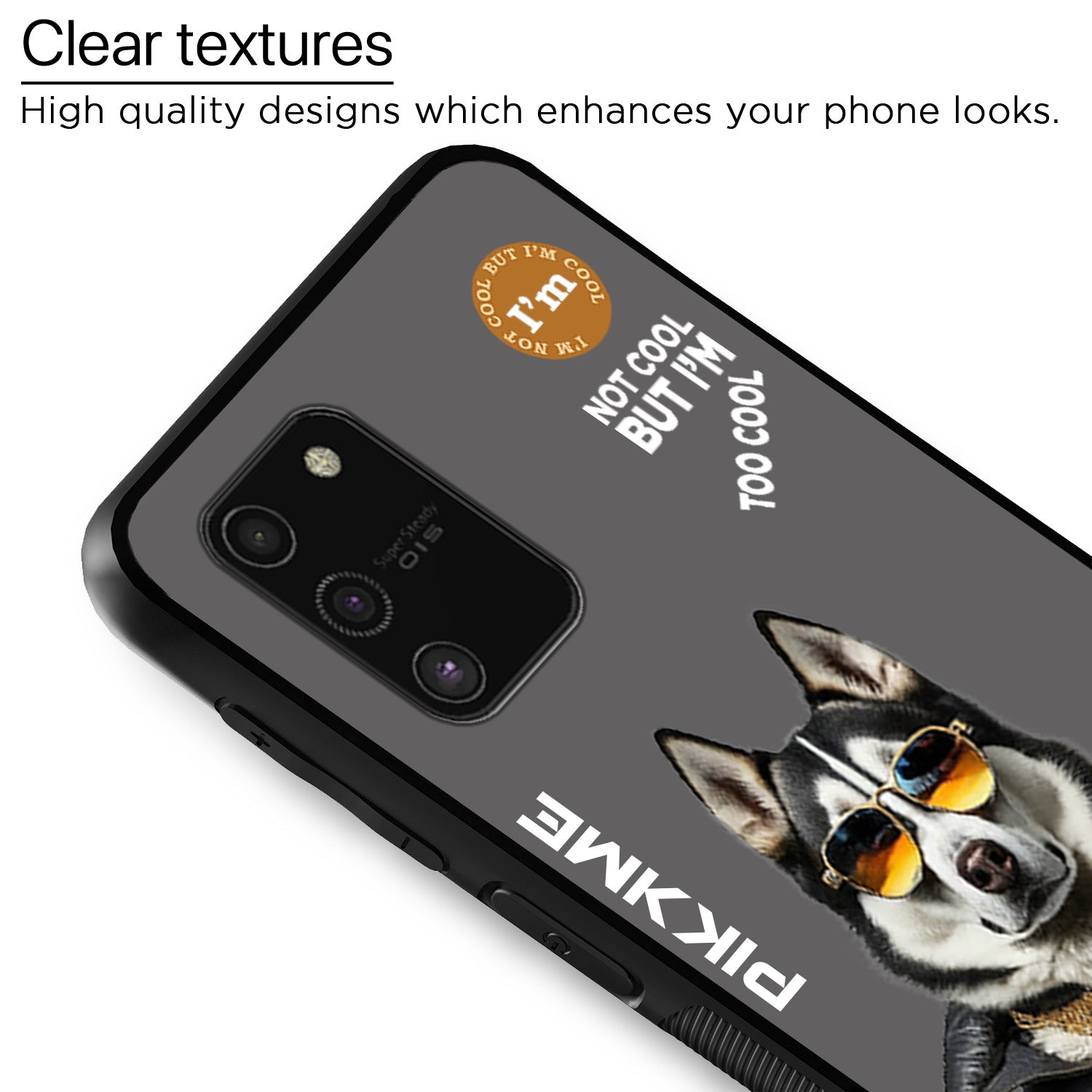 Pikkme Grey Dog Swag  Samsung Galaxy S10 Lite Nim2 Back Cover (Design 02)