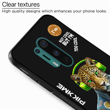 Pikkme Back Cover Pc Tpu + Printed Cool Funky Stylish Black Leopard Swag Raised Edges Camera Protection |Bumper Case For OnePlus 8 Pro (Design 03)