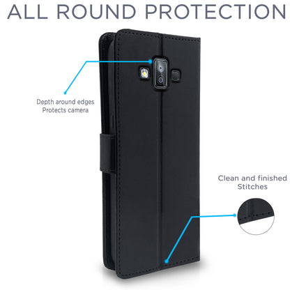 Pikkme Samsung Galaxy J7 Duo Flip Cover (Black)