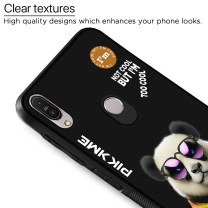 Pikkme Back Cover Pc Tpu + Printed Cool Funky Stylish Black Panda Swag Raised Edges Camera Protection |Bumper Case For Asus Max Pro M1 (Design 05)