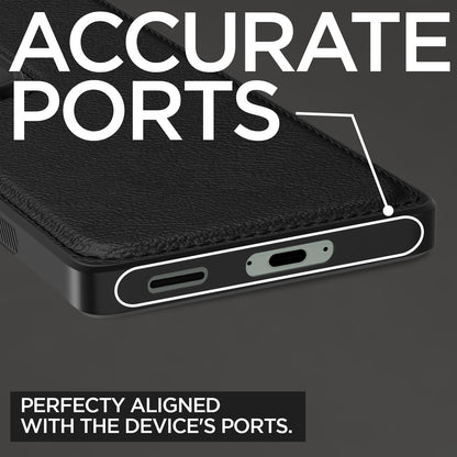 Pikkme Vivo V40e / iQOO Z9s 5G Leather Back Case | Black