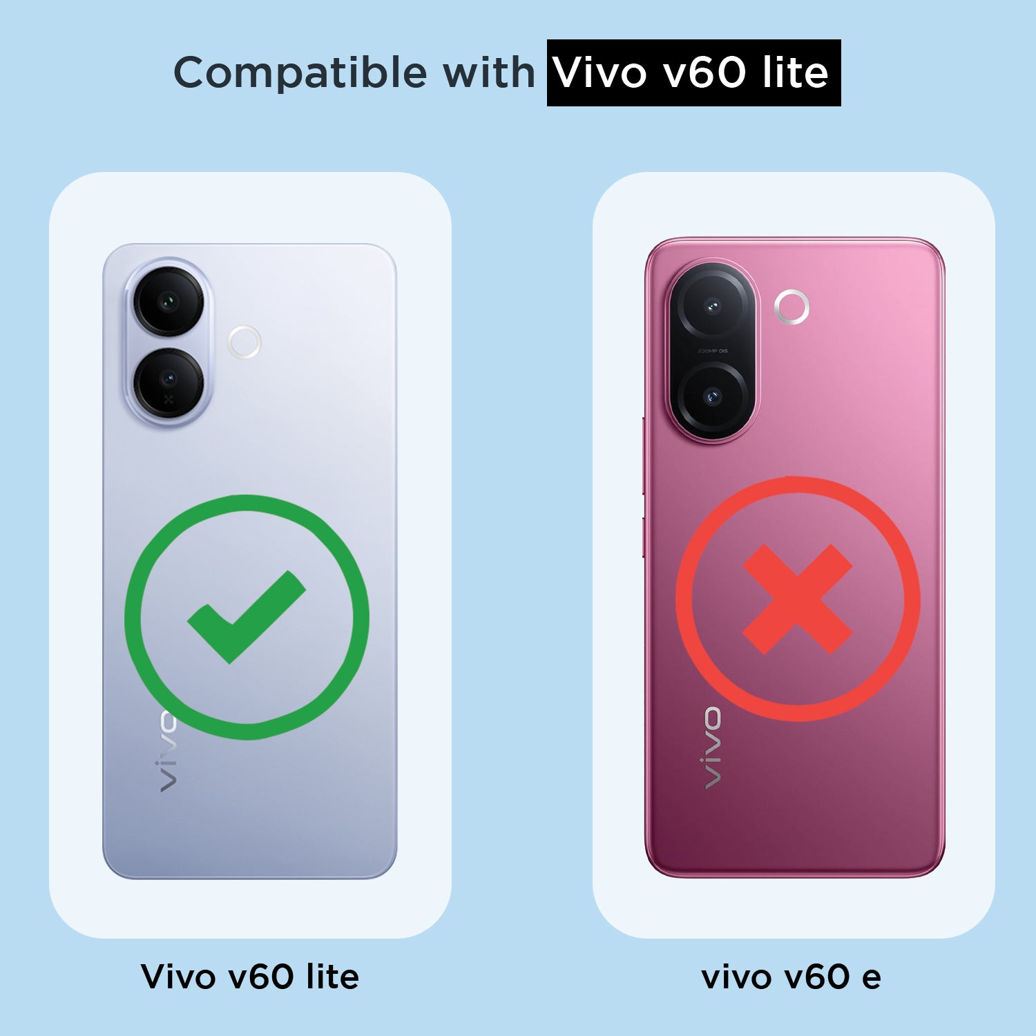 Pikkme Vivo V60 Lite 5G Mag-Safe Shockproof PC + TPU Back Cover