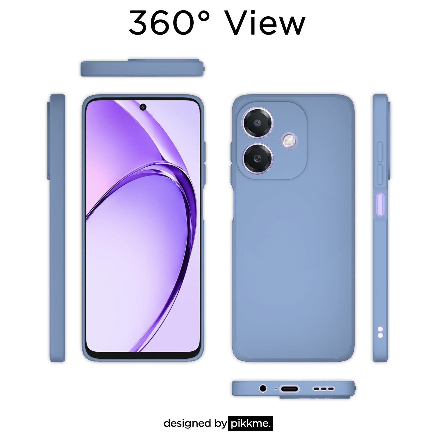 Oppo A3x 5G/A3x 4G/A3 5G Liquid Silicone mobile cover in aqua blue by Pikkme – photo 4