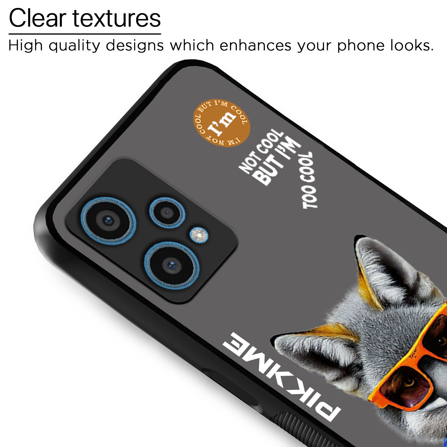 Pikkme Back Cover Pc Tpu + Printed Cool Funky Stylish Grey Wolf Swag Raised Edges Camera Protection |Bumper Case For OnePlus Nord Ce 2 Lite 5G