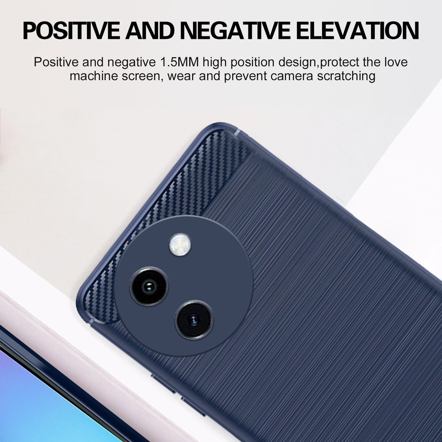 Pikkme Vivo Y200i 5G Hybrid Carbon Fibre Back Cover (Blue)