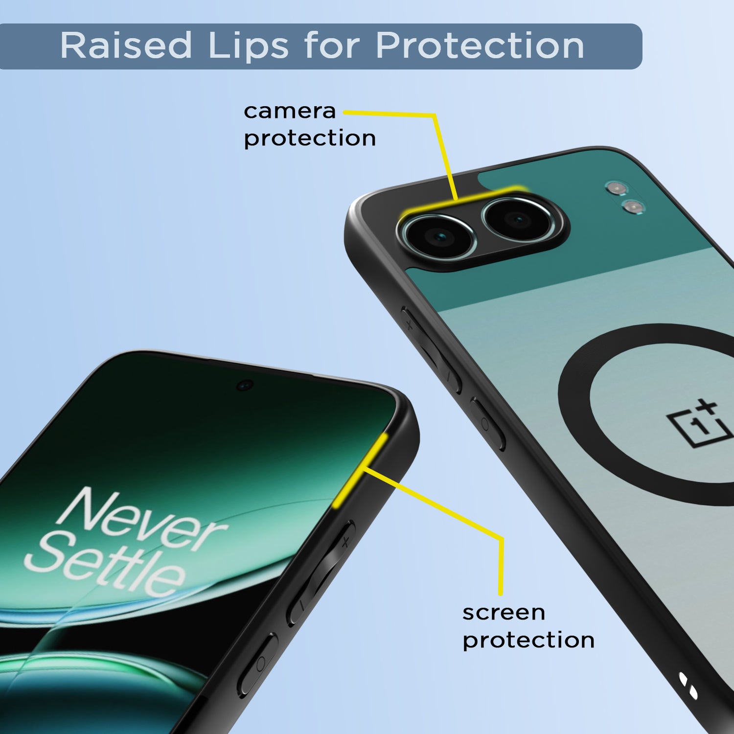 Pikkme OnePlus Nord 4 5G Eagle 2 Mag-Safe Shockproof Hard Transparent Back Cover (Black)