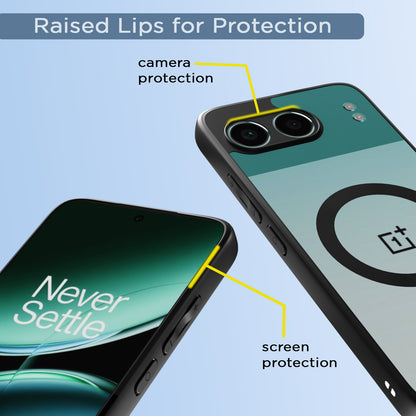 Pikkme OnePlus Nord 4 5G Eagle 2 Mag-Safe Shockproof Hard Transparent Back Cover (Black)