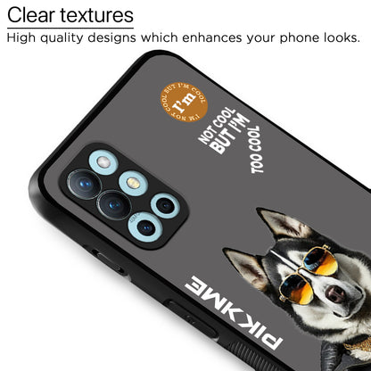 Pikkme Back Cover Pc Tpu + Printed Cool Funky Stylish Grey Dog Swag Raised Edges Camera Protection |Bumper Case For OnePlus 9R (Design 02)