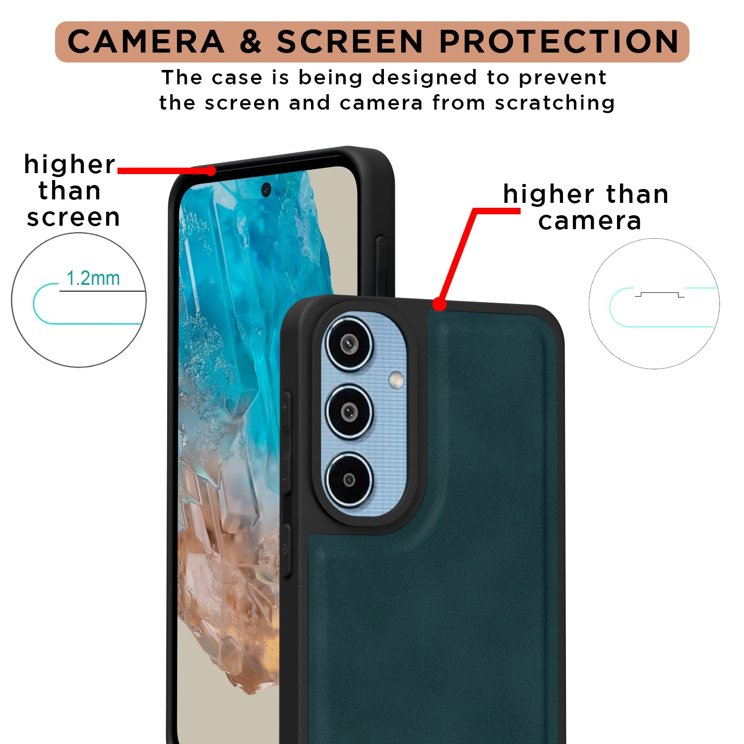 Pikkme Samsung Galaxy M35 5G Premium Leatherback Case (Green)