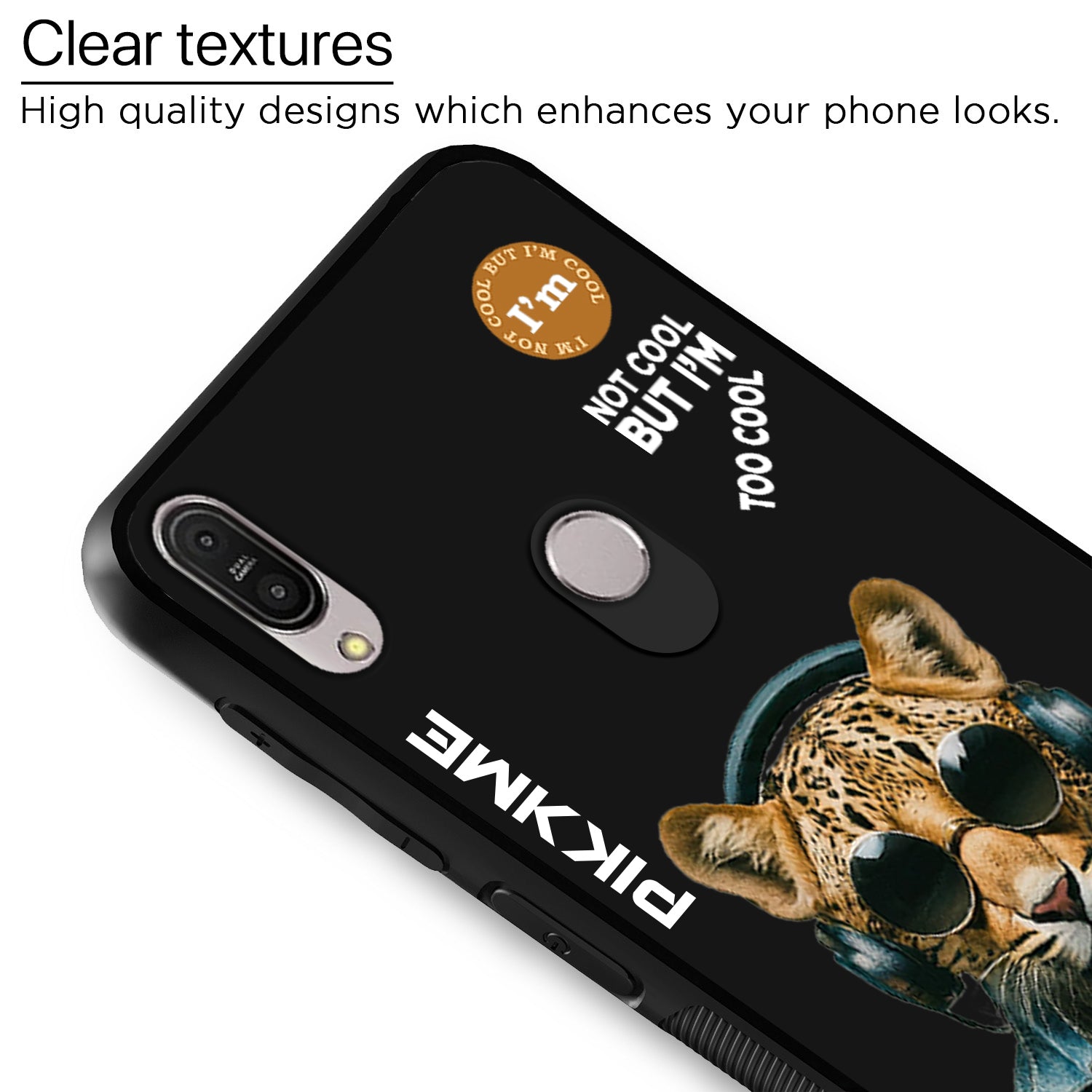 Pikkme Back Cover Pc Tpu + Printed Cool Funky Stylish Black Leopard Swag Raised Edges Camera Protection |Bumper Case For Asus Max Pro M1 (Design 04)