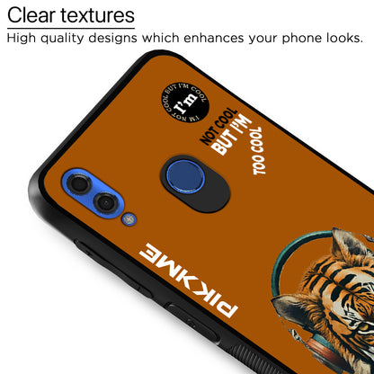 Pikkme Back Cover Pc Tpu + Printed Cool Funky Stylish Brown Tiger Swag Raised Edges Camera Protection |Bumper Case For Honor 10 Lite (Design 09)