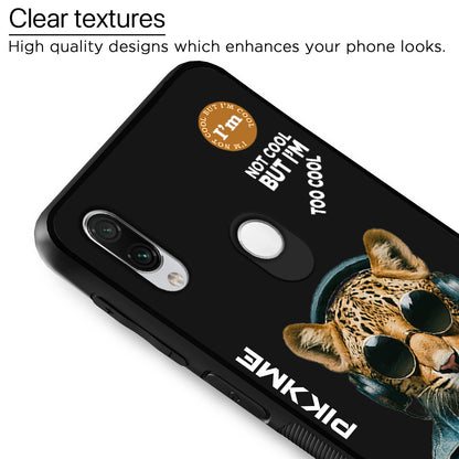 Pikkme Back Cover Pc Tpu + Printed Cool Funky Stylish Black Leopard Swag Raised Edges Camera Protection |Bumper Case For Redmi Note 7 Pro (Design 04)