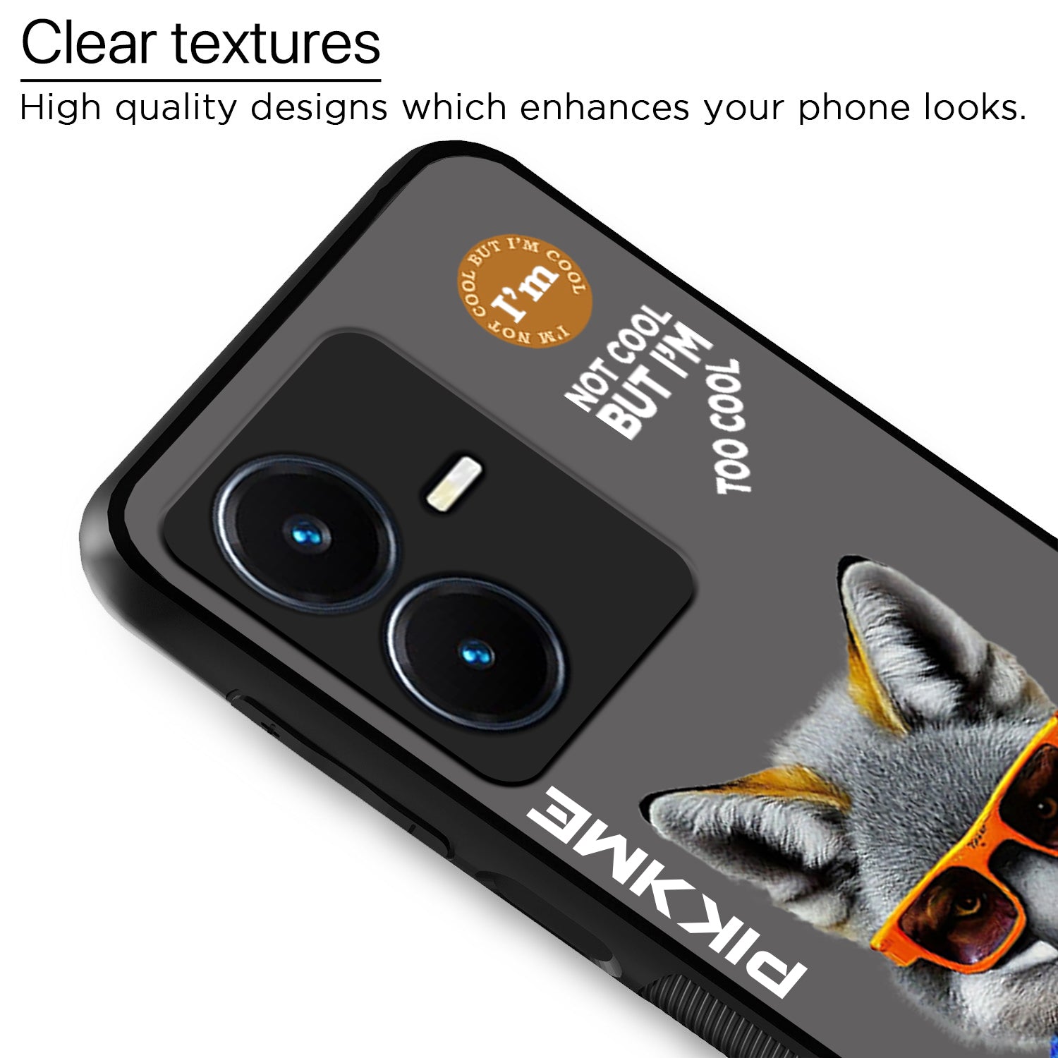 Pikkme Grey Wolf Swag  Vivo Y22 Nim2 Back Cover (Design 01)