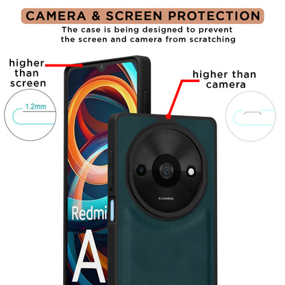 Pikkme Redmi A3 (2024) / Redmi A3x / Poco C61 Premium Leatherback Case (Green)
