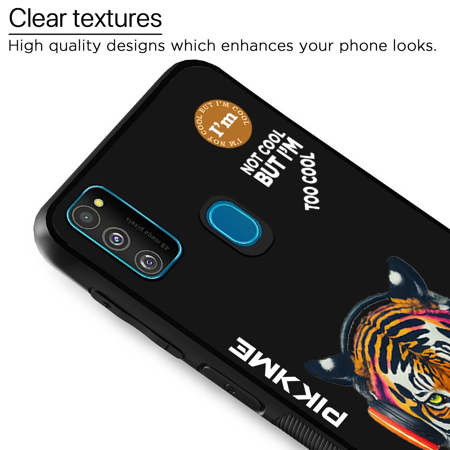 Pikkme Black Tiger Swag  Samsung Galaxy M30s Nim2 Back Cover (Design 06)