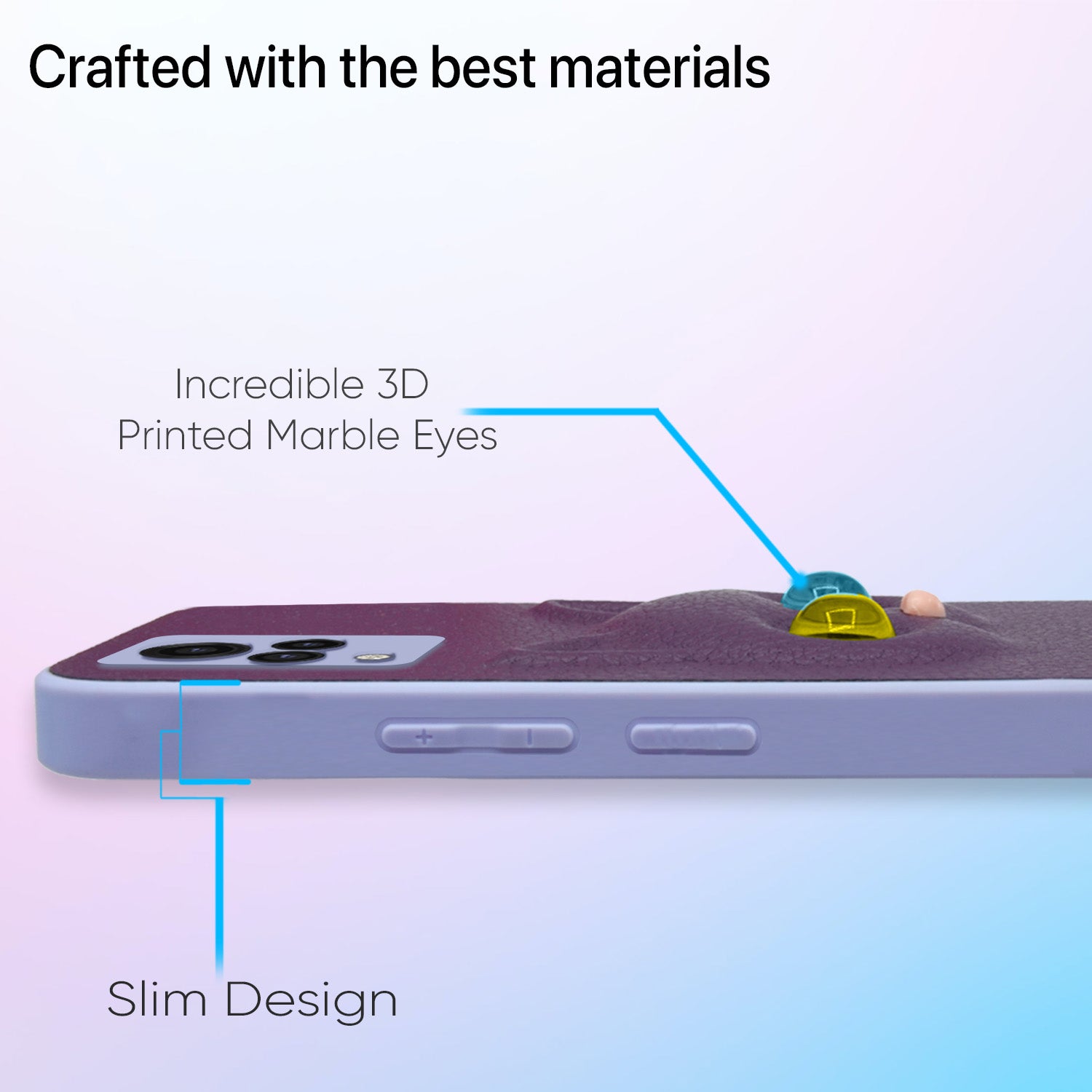 Pikkme Vivo V21 5G Kitty Back Cover (Purple)