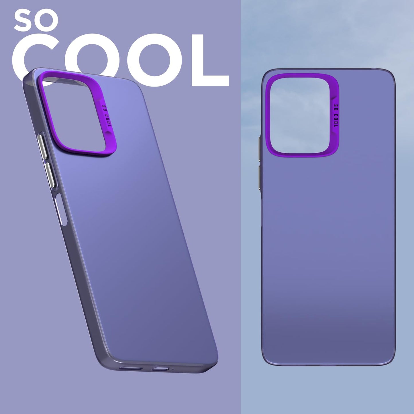 Pikkme  Redmi 13C 5G So Cool Matte Finish Back Cover (Purple)