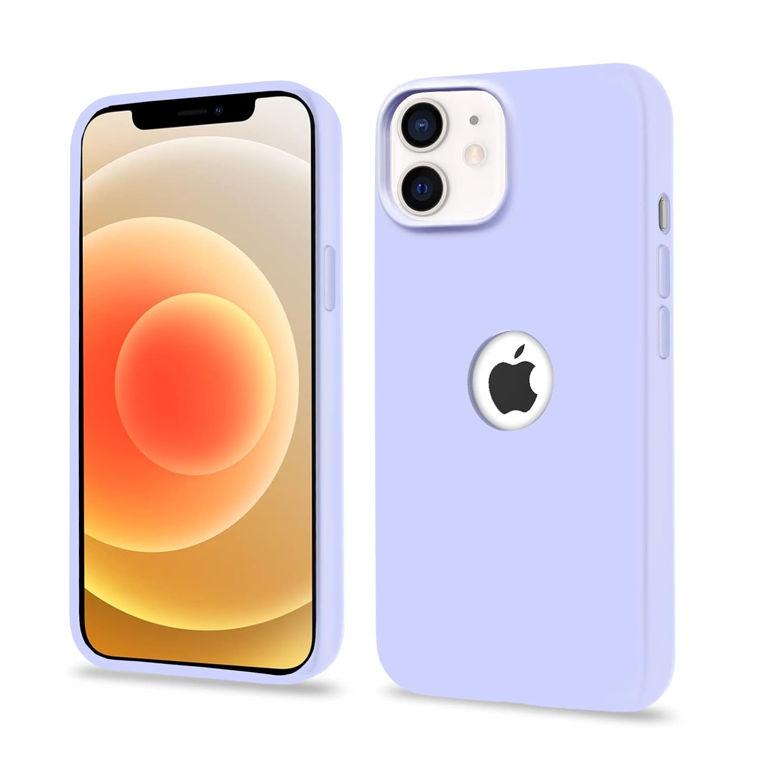 iPhone 12/12 Pro Super Soft Silicone Back Cover (Lavender)