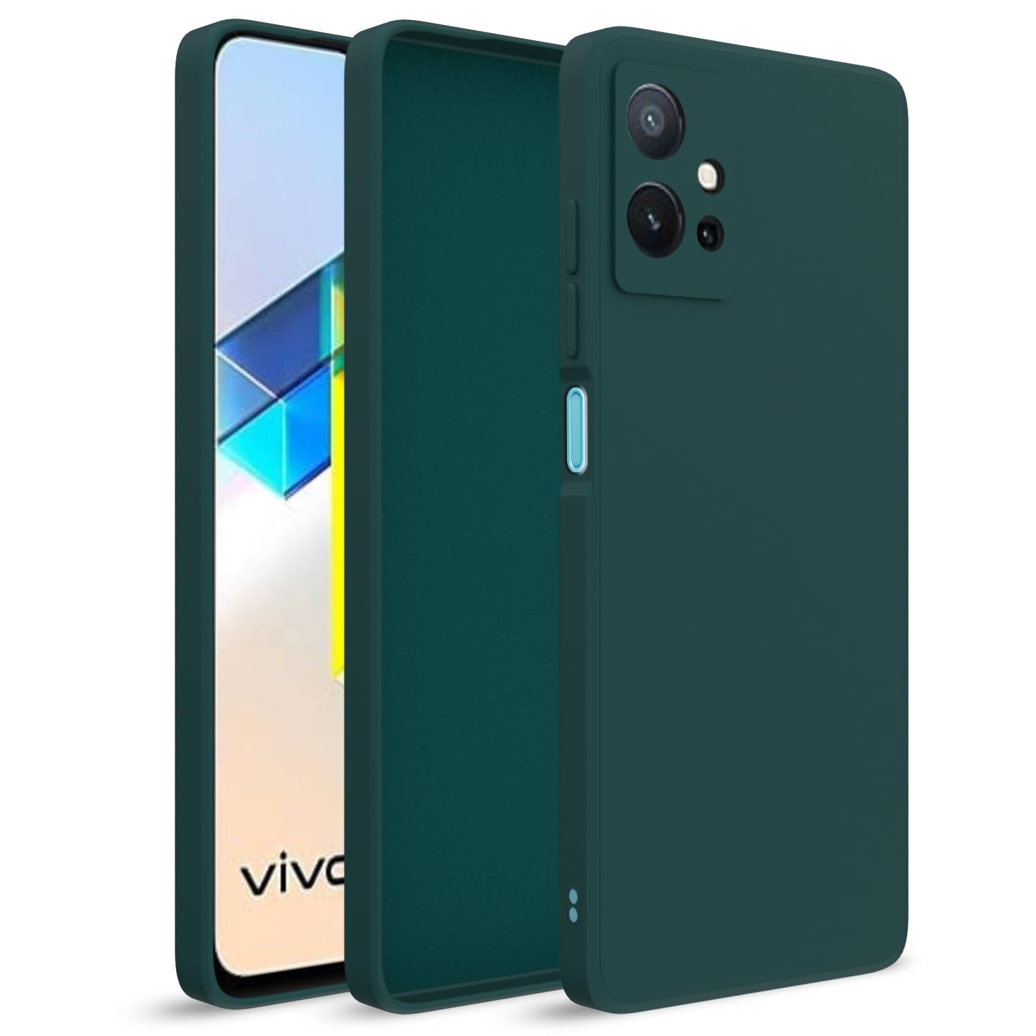 Green back cover for Vivo T1/Y75/iQOO Z6 5G – Pikkme