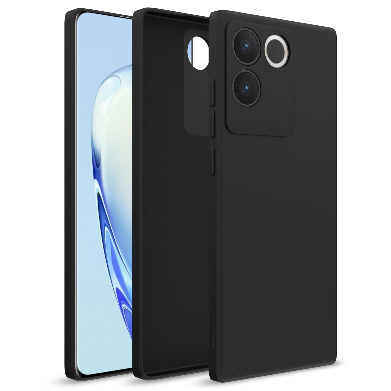 Pikkme iQOO Z7 Pro 5G black back cover
