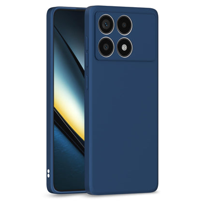 Poco F6 Pro 5G mobile back cover in blue by Pikkme