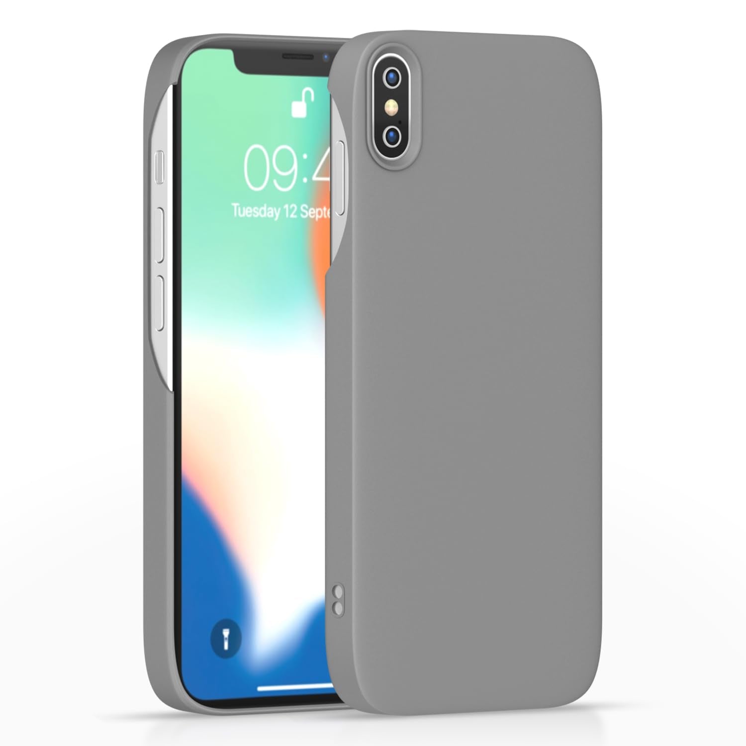   iPhone X/Xs SideCut Back Cover - Grey 