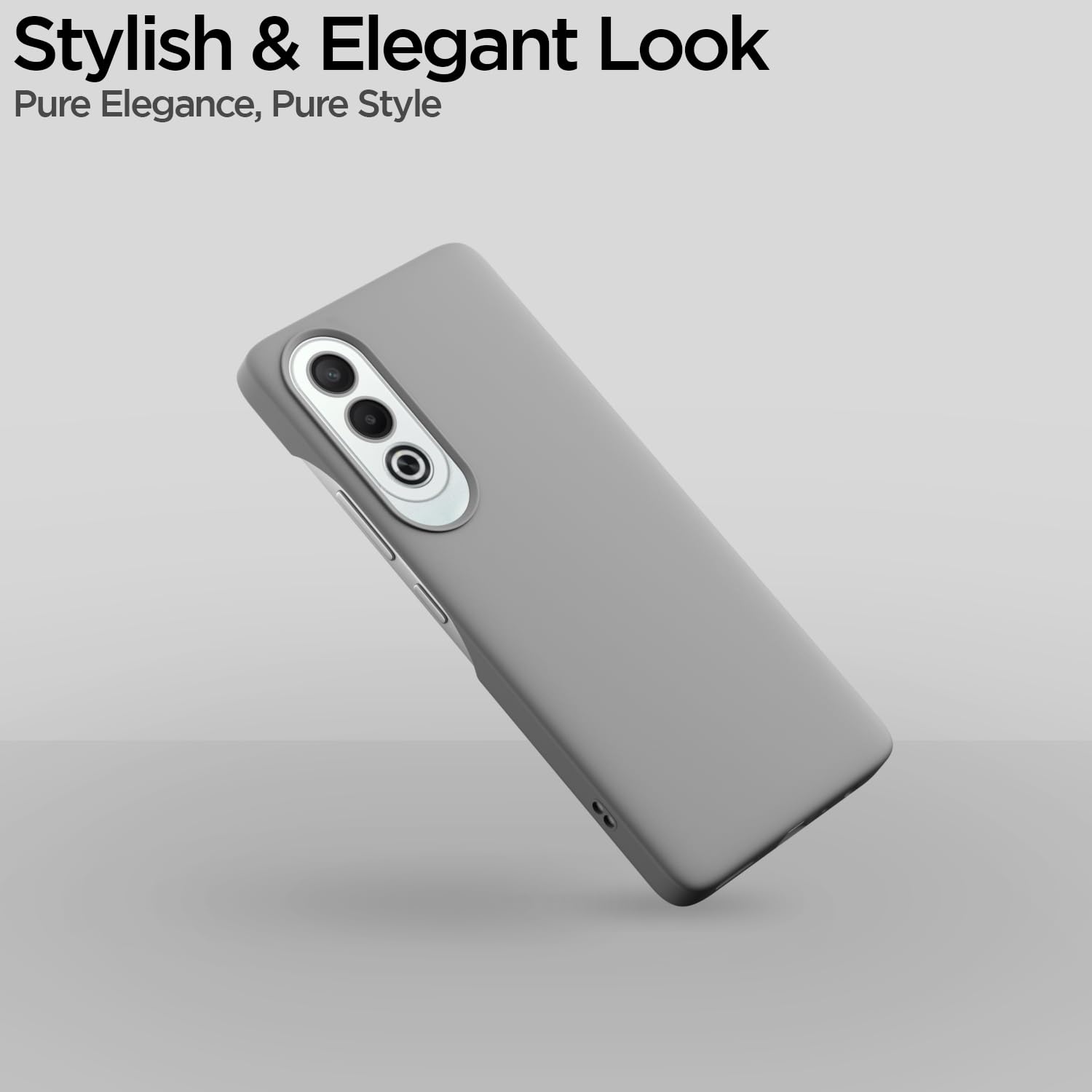 Pikkme  Oppo K12x 5G SideCut Back Cover (Grey)